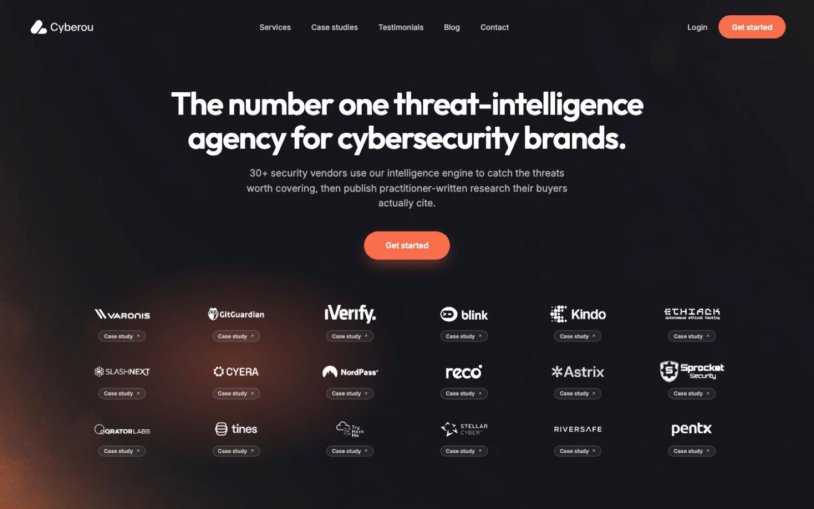 Screenshot of the Cyberou homepage